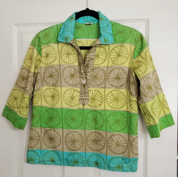 VINTAGE Playdeck Bullocks Wilshire fruit slice graphics Small EUC Tropical retro - Picture 3 of 8